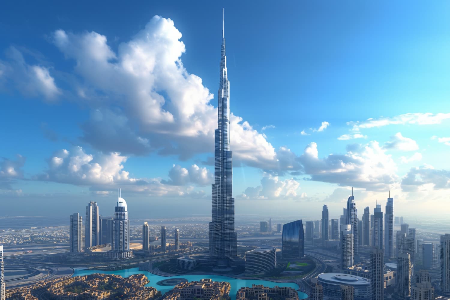 Dubai skyline background